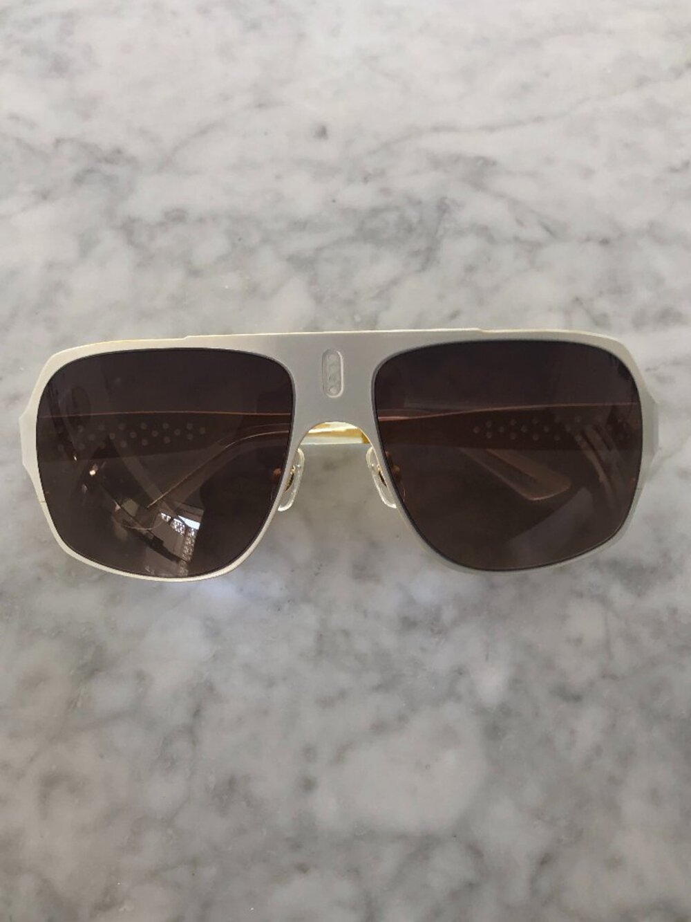 NEW SAMA EYEWEAR SUNGLASSES MODEL ZUMA IN WHITE-YELLOW COLOR COMBINATION